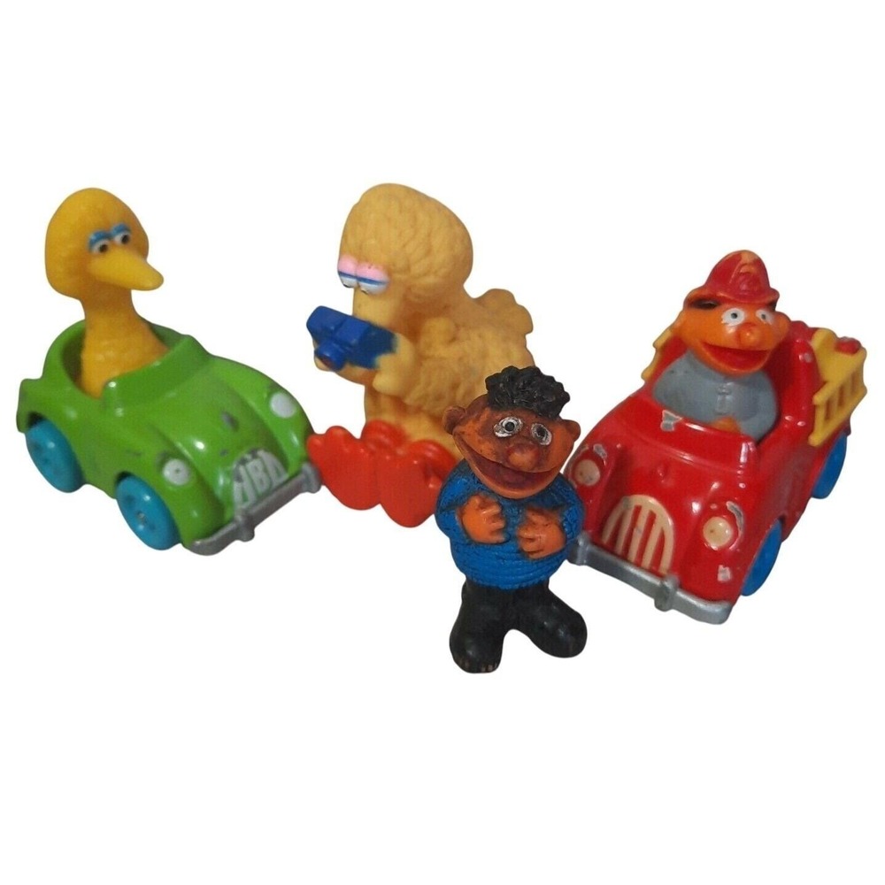 Hasbro Playskool Sesame Street‎ Vintage 1980s Toy Lot Big Bird Ernie Retro 4pc